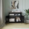 Flash Furniture Mayfield 40in. Buffet and Sideboard w/Dbl Door Storage Cabinet and Open Storage Shelf, Blk w/Walnut NAN-F-HY-B23108-BLWAL-GG - alternate 10